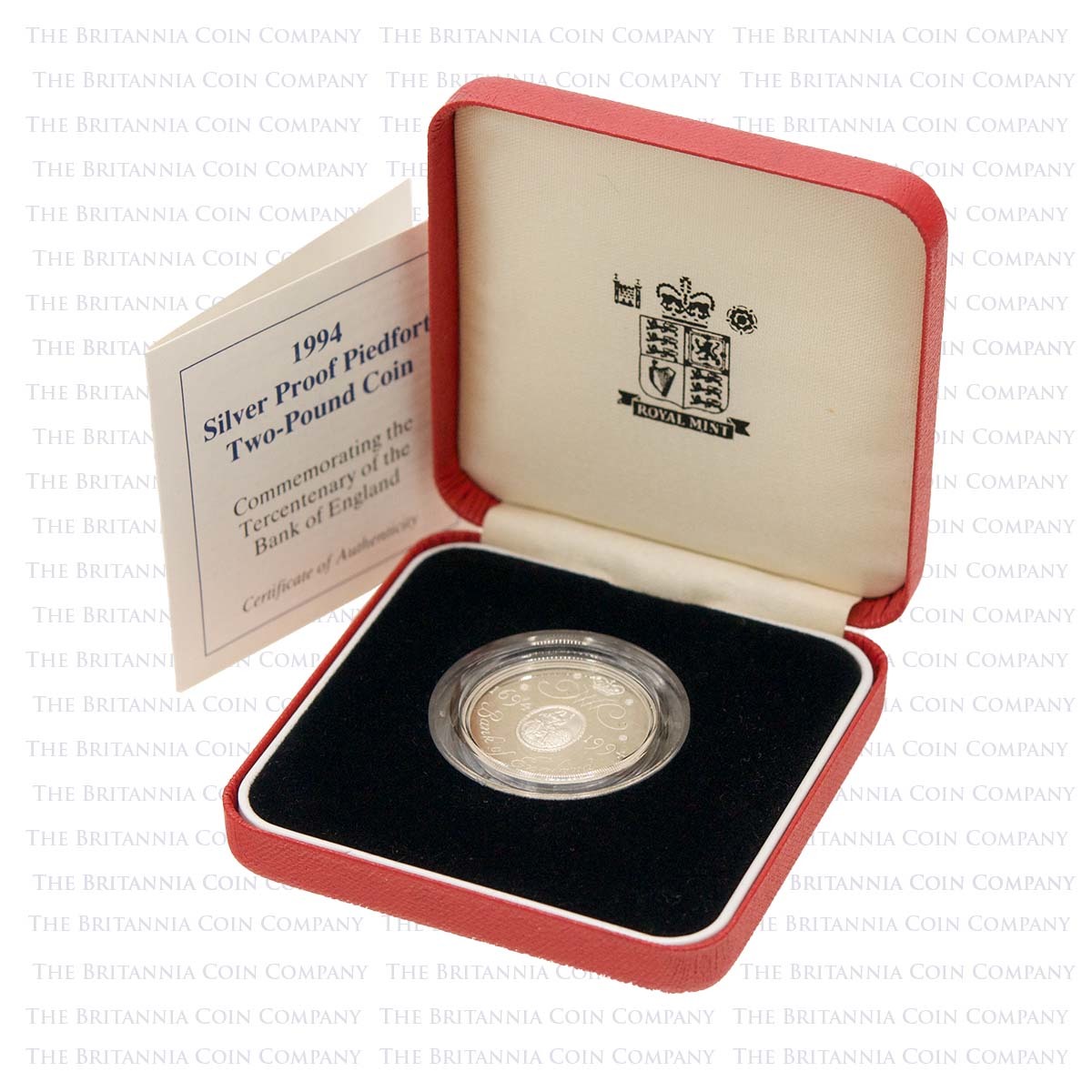 1994 Bank of England Tercentenary £2 Piedfort Silver Proof Boxed