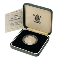 1994 Bank of England Tercentenary £2 Silver Proof Boxed Thumbnail