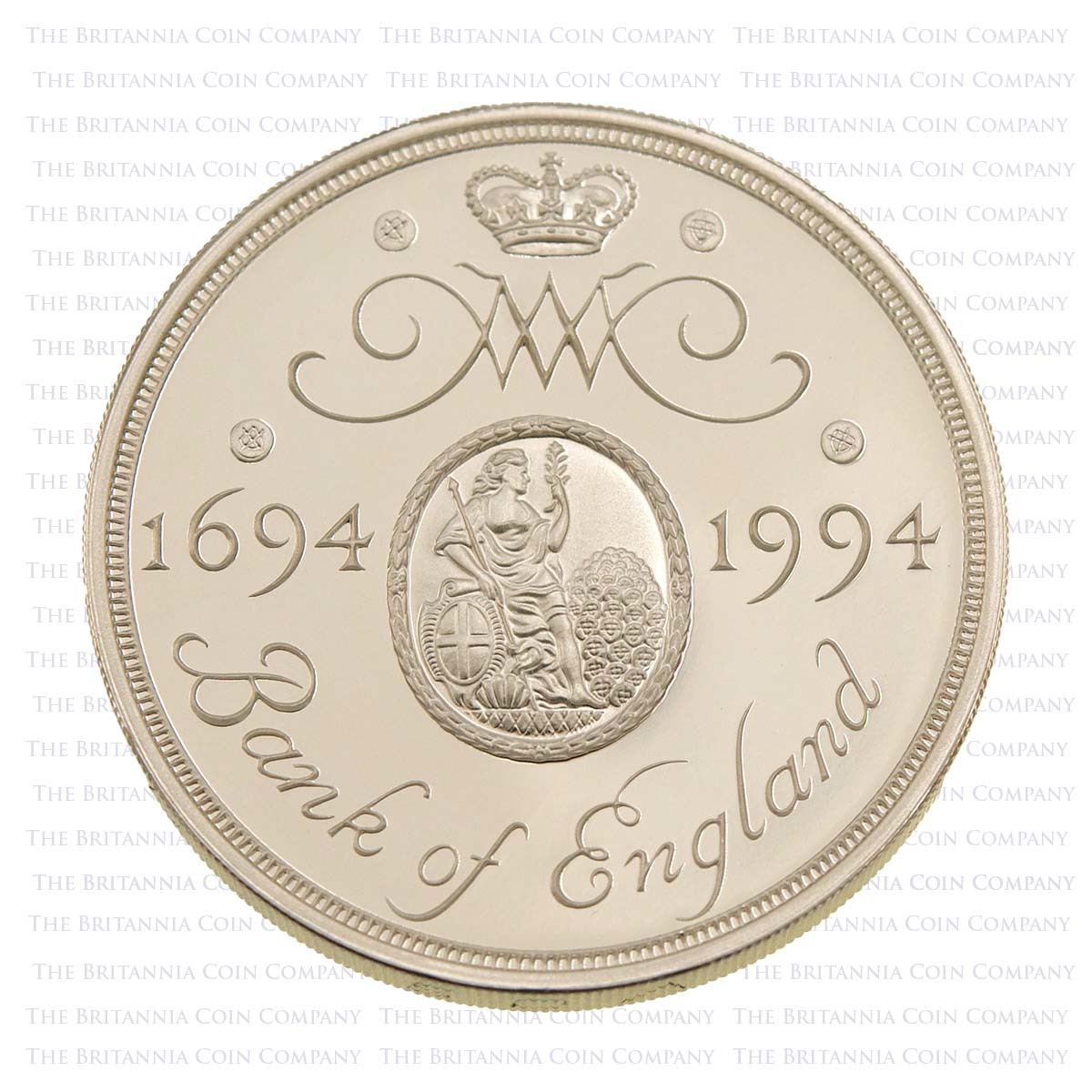 1994 Bank of England Tercentenary £2 Silver Proof Reverse