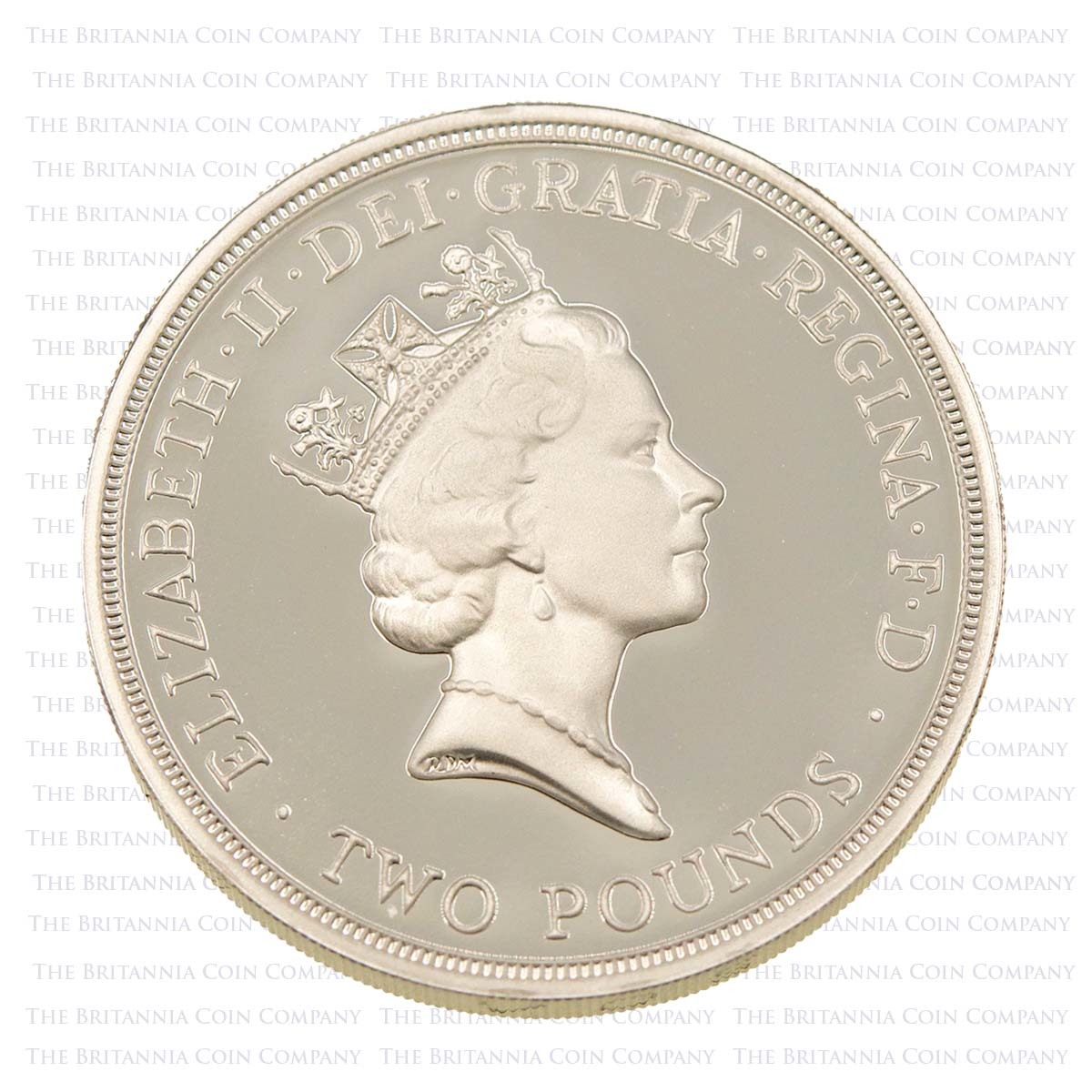 1994 Bank of England Tercentenary £2 Silver Proof Obverse