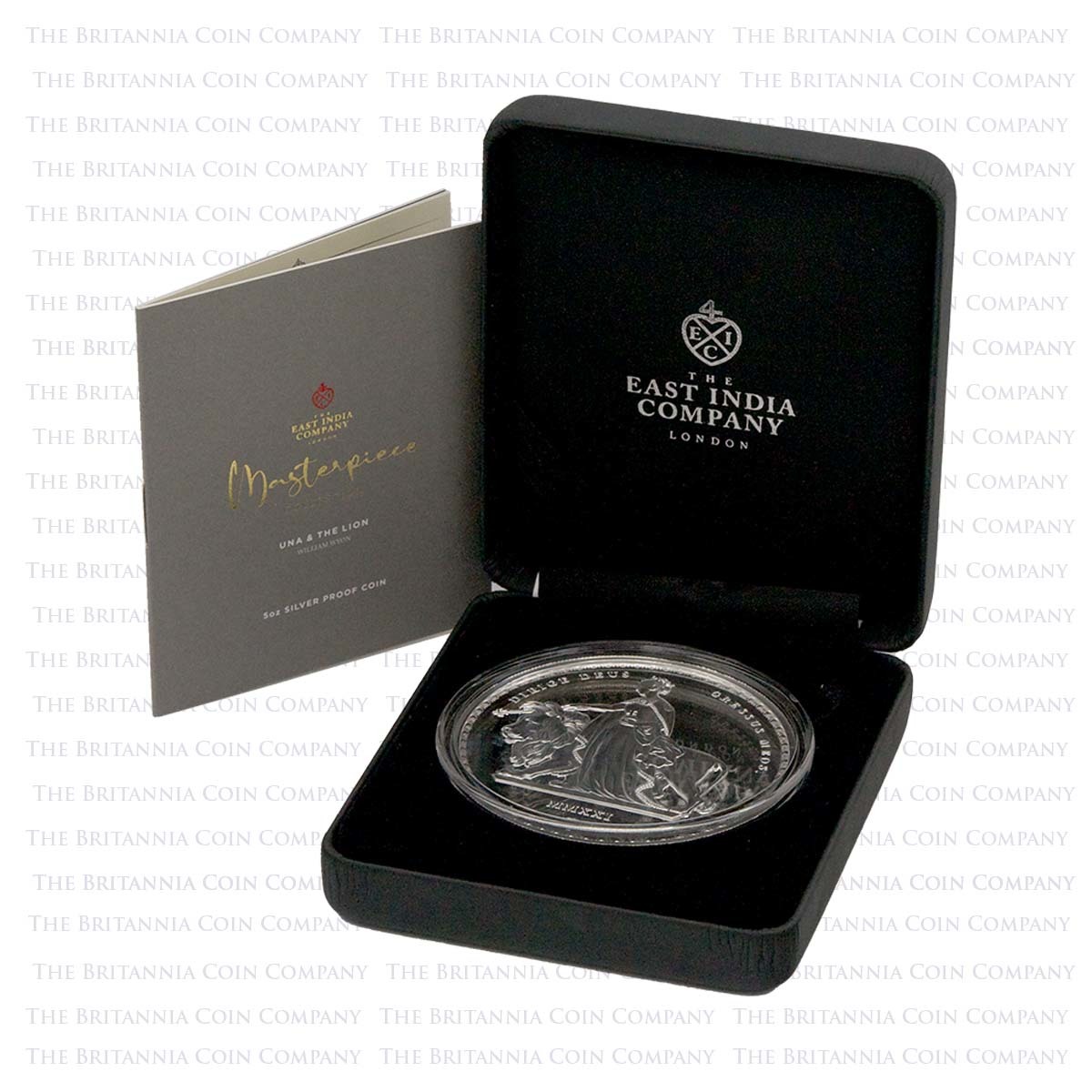 2021 St Helena Una and the Lion 5 Ounce Silver Proof Boxed