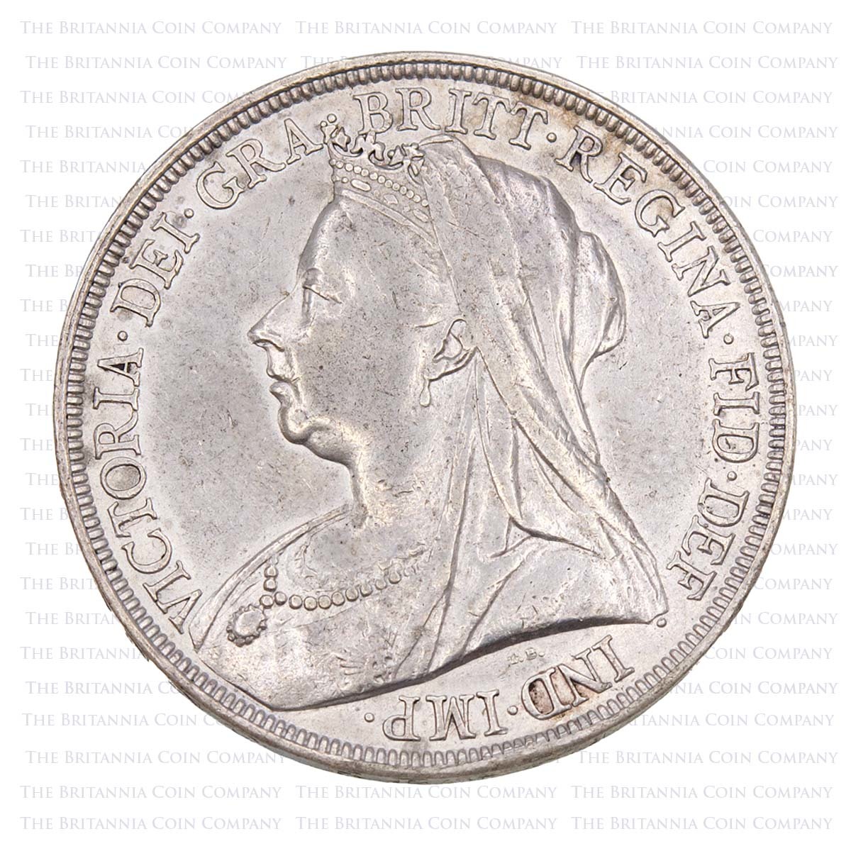 1893 Queen Victoria Silver Crown LVII 2A Dies Obverse