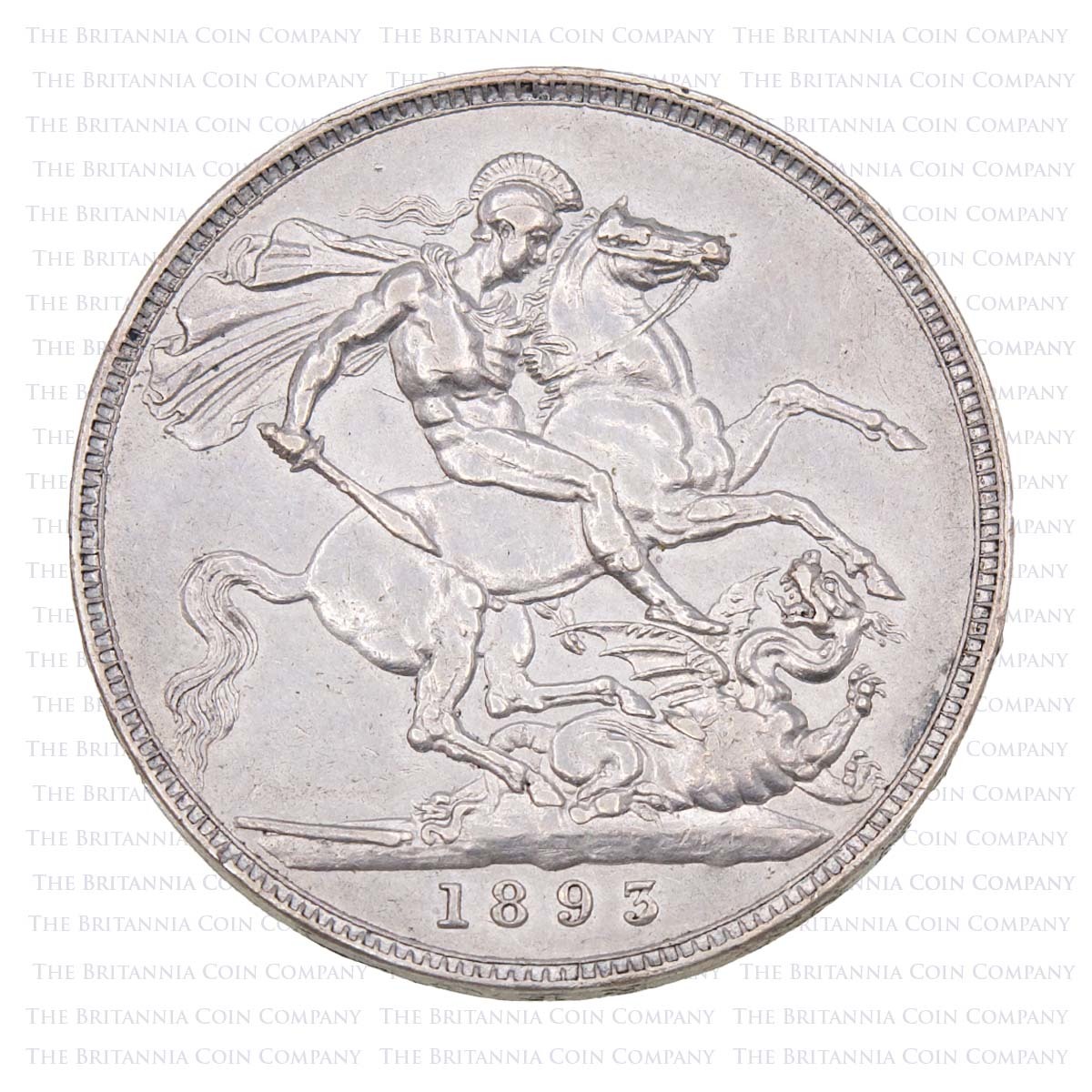 1893 Queen Victoria Silver Crown LVII 2A Dies Reverse