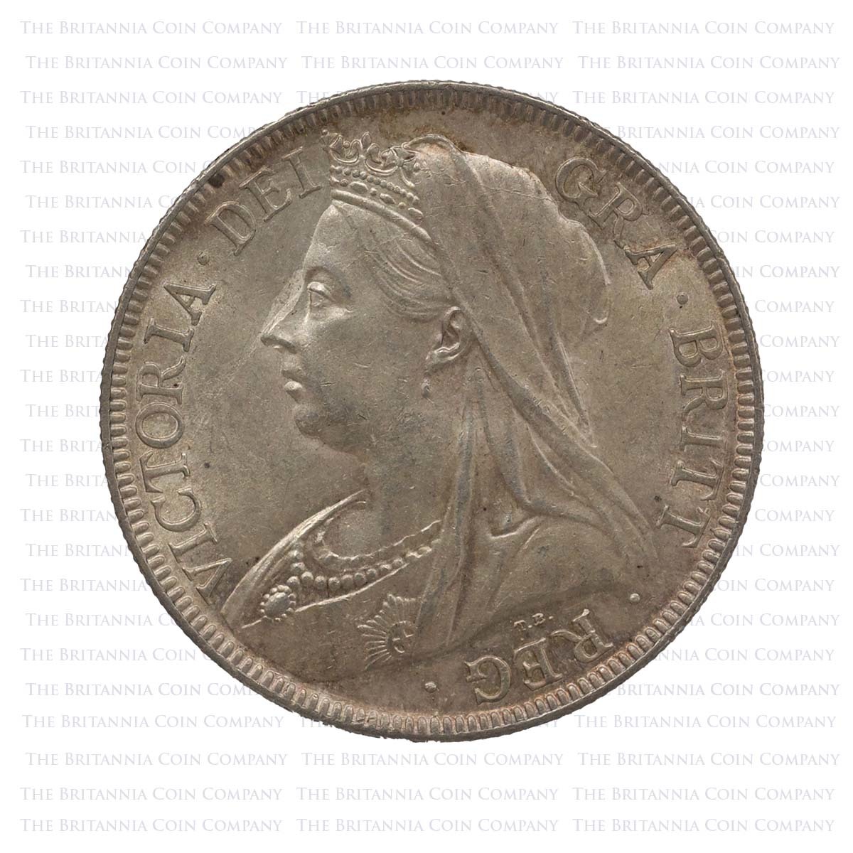 1897 Queen Victoria Silver Halfcrown Old Head Obverse
