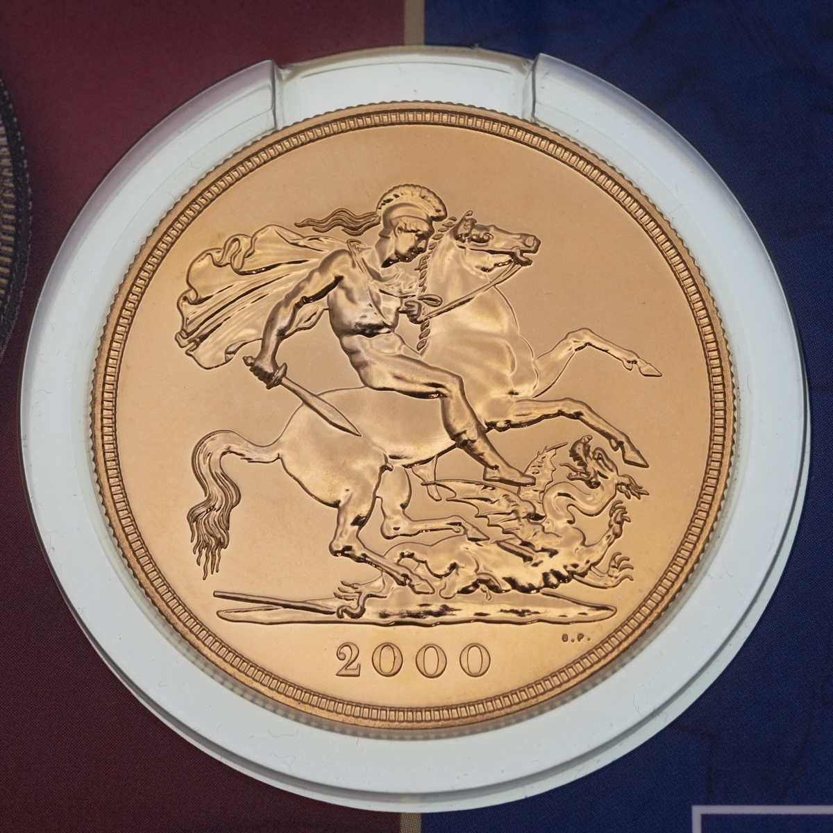 2000 Gold Quintuple Sovereign Five Pound Elizabeth II Bullion Coin Reverse
