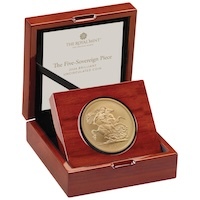 A26 2026 Gold Quintuple Sovereign Five Pound Charles III Matt Brilliant Uncirculated Coin Thumbnail