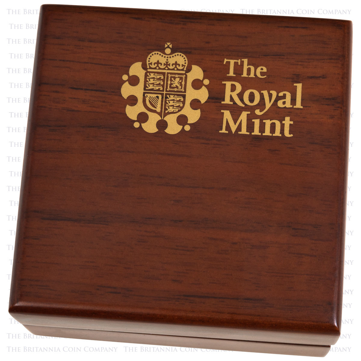 2008-2013 Empty Royal Mint Walnut Wooden Gold Proof Full Sovereign Coin Box And Case Only Lid