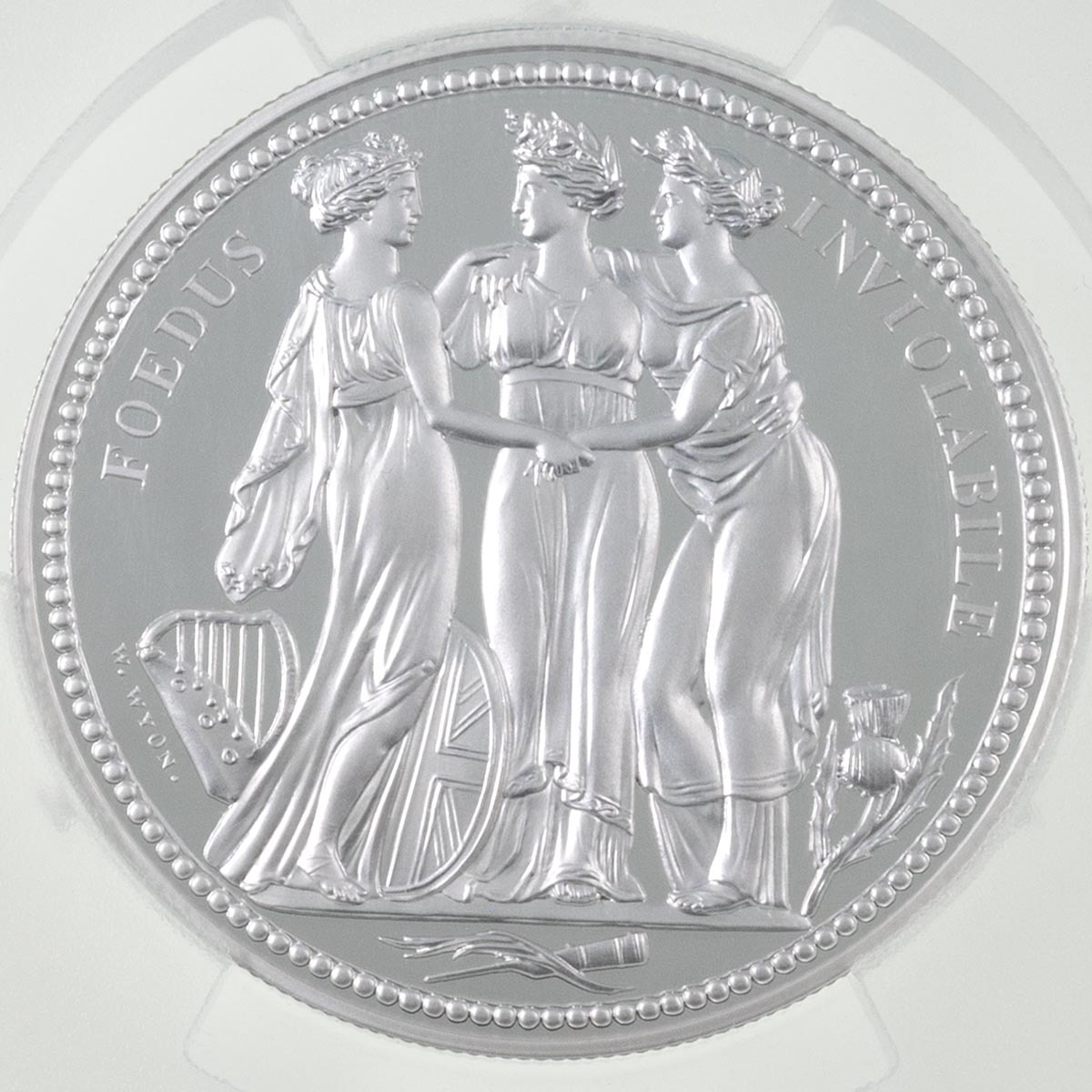 2020 Alderney Three Graces Two Ounce Silver Proof Coin PCGS Graded PR70DCAM Reverse