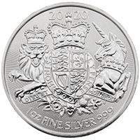 B20CAS1C 2020 Royal Arms One Ounce Silver Bullion Coin Thumbnail