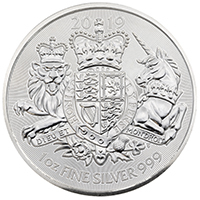 BA19CAS1C 2019 Royal Arms One Ounce Silver Bullion Coin Thumbnail