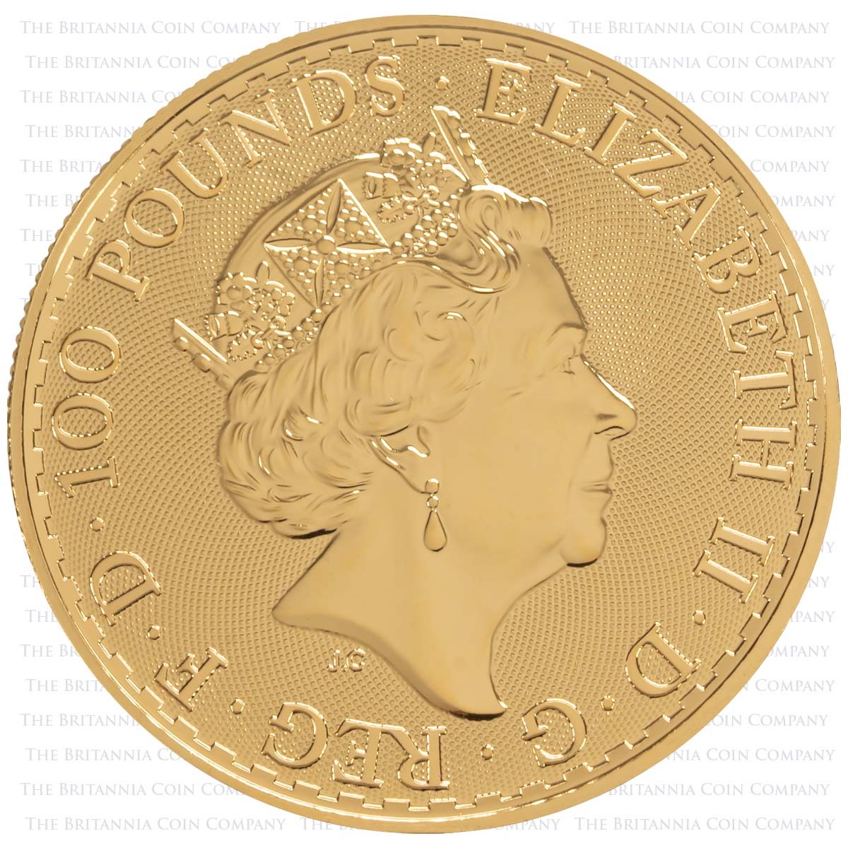 2020 Britannia Oriental Border Ounce Ounce Gold Bullion Coin Obverse