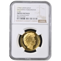 1964 Valentina Tereshkova USSR Gold Medal NGC Graded Proof Details Thumbnail