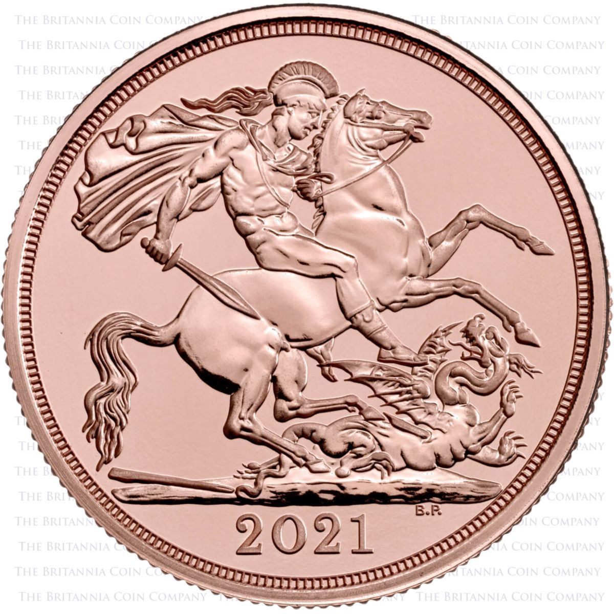 2021 Gold Bullion £2 Double Sovereign Reverse