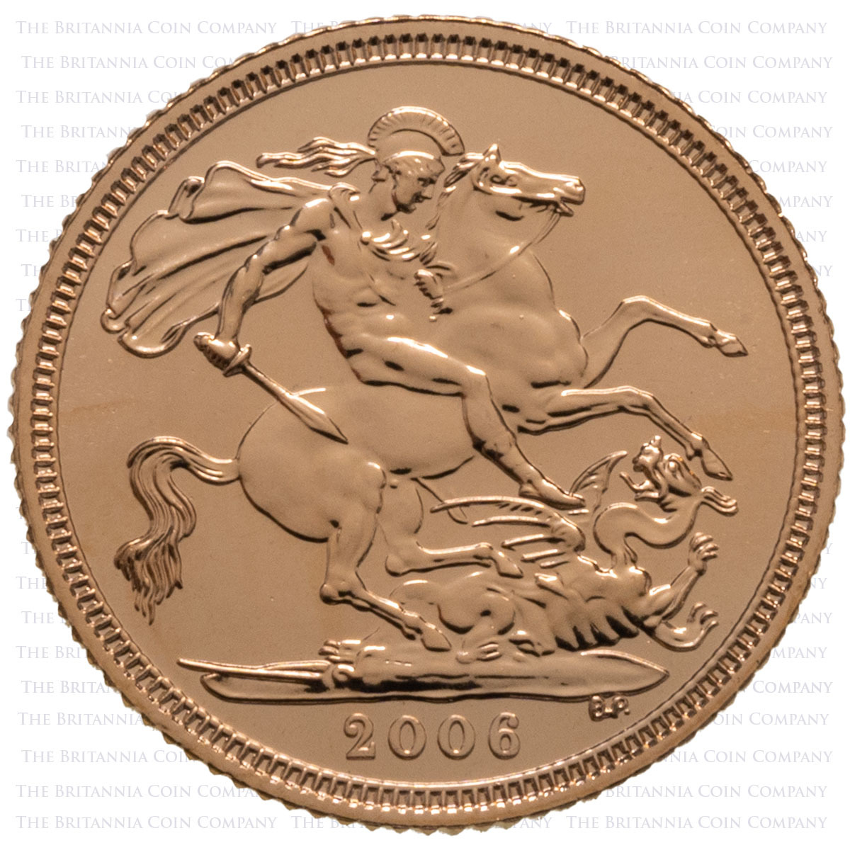 2006 Elizabeth II Gold Bullion Half Sovereign Reverse