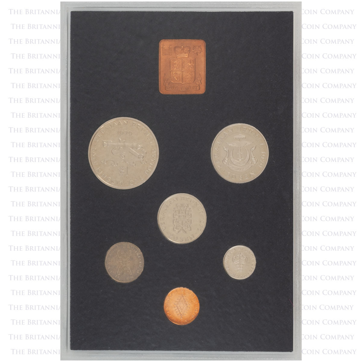 BN79PS 1979 Brunei Proof Annual Coin Set obverse
