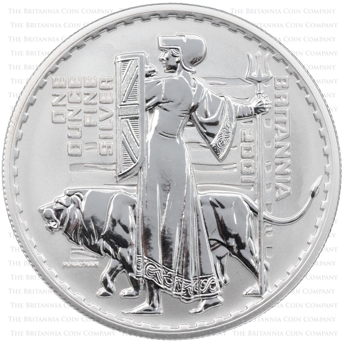 BR01SO 2001 Britannia One Ounce Silver Proof Coin Reverse