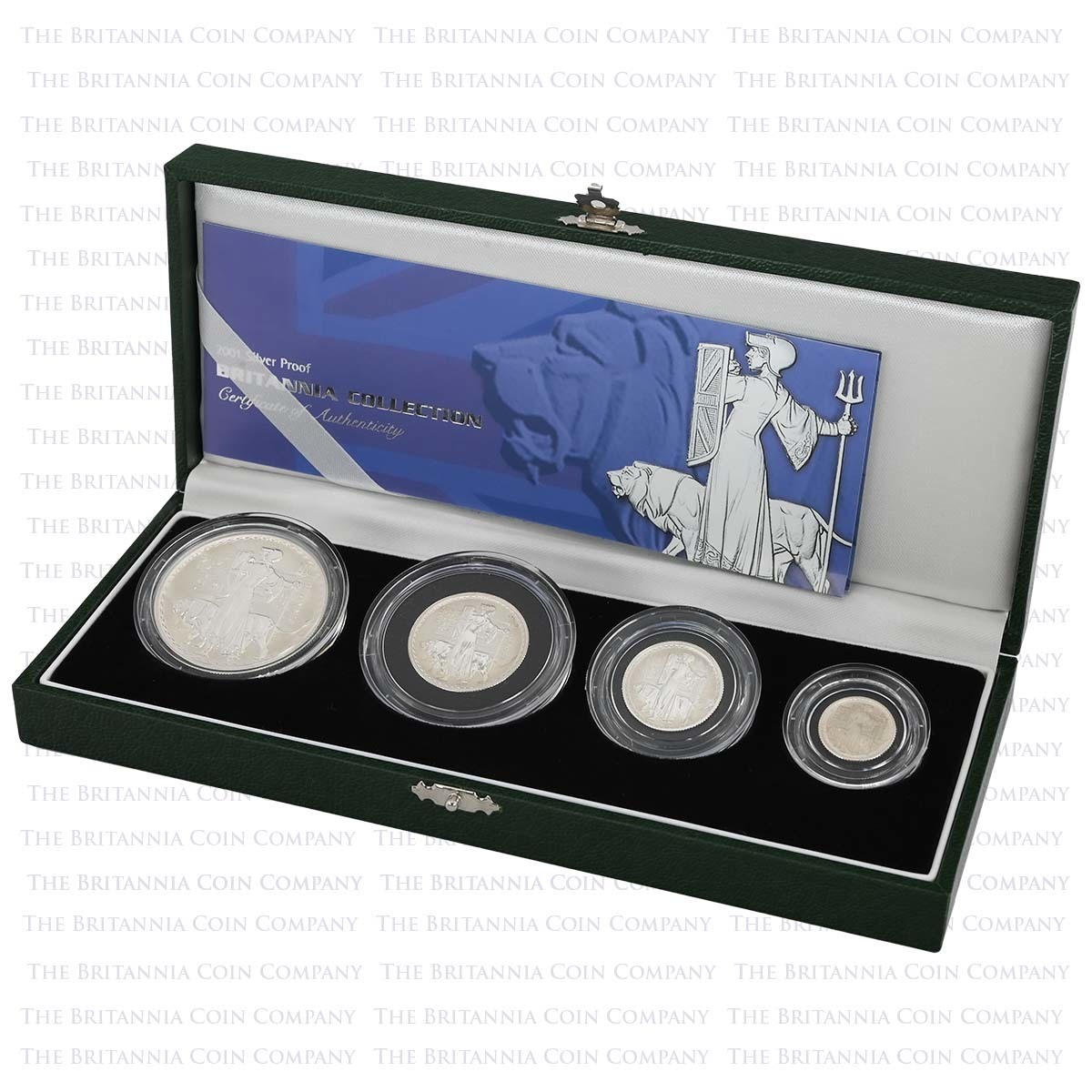 2001 Britannia Four Coin Silver Proof Set Boxed