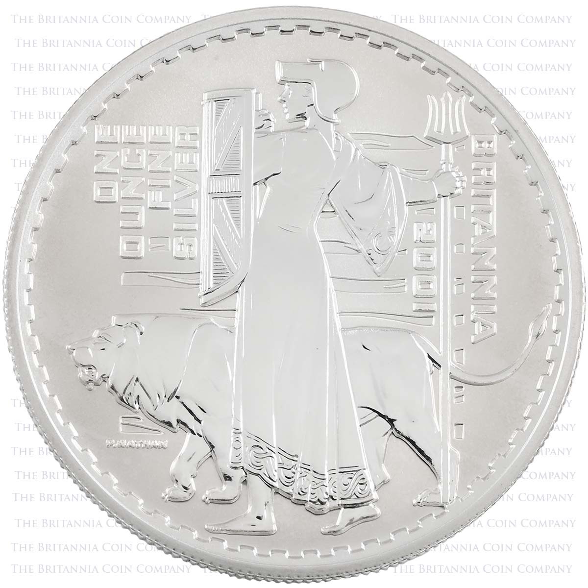 2001 Britannia Four Coin Silver Proof Set 1oz Reverse