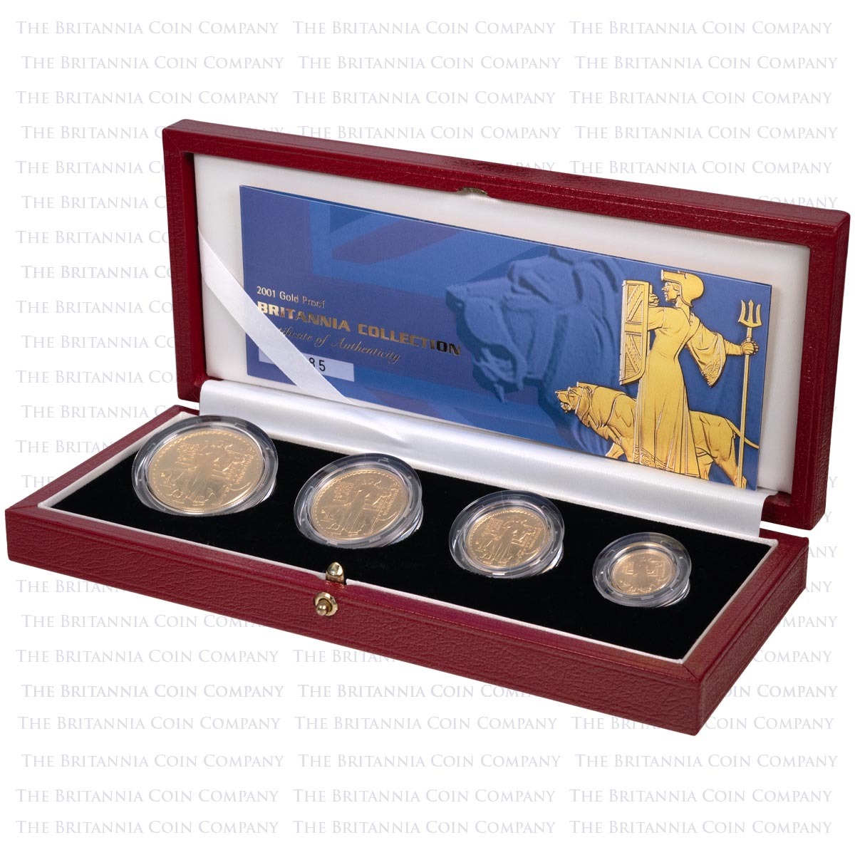 2001 Gold Proof Four Coin Britannia Set Boxed