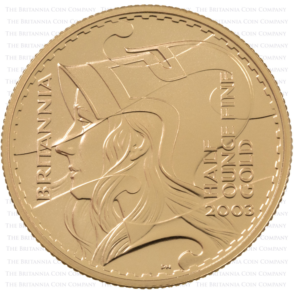 2003 Gold Proof Four Coin Britannia Set 1/2oz Reverse