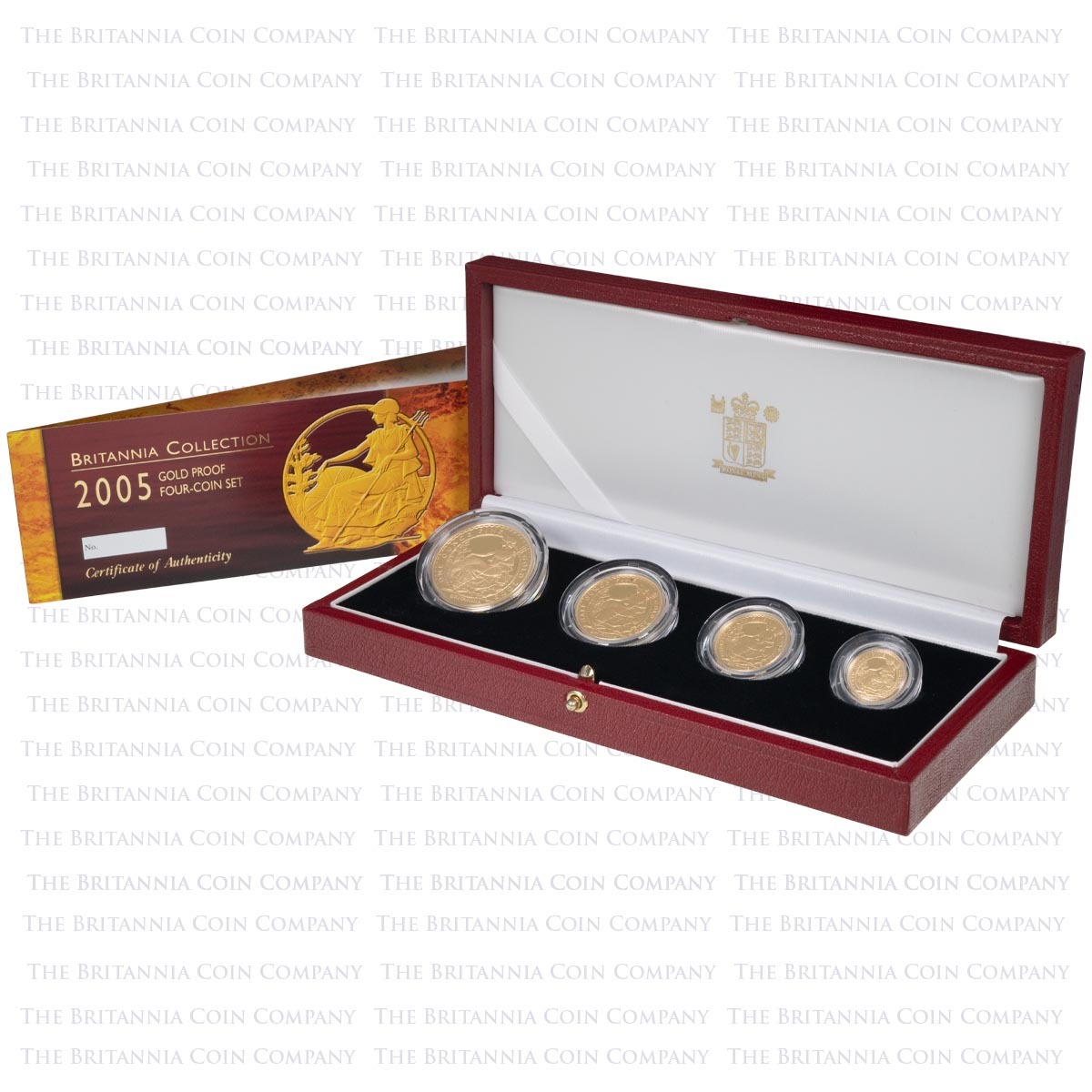 2005 Gold Proof Four Coin Britannia Set Boxed