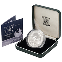 BR05SO 2005 Britannia One Ounce Silver Proof Coin Thumbnail