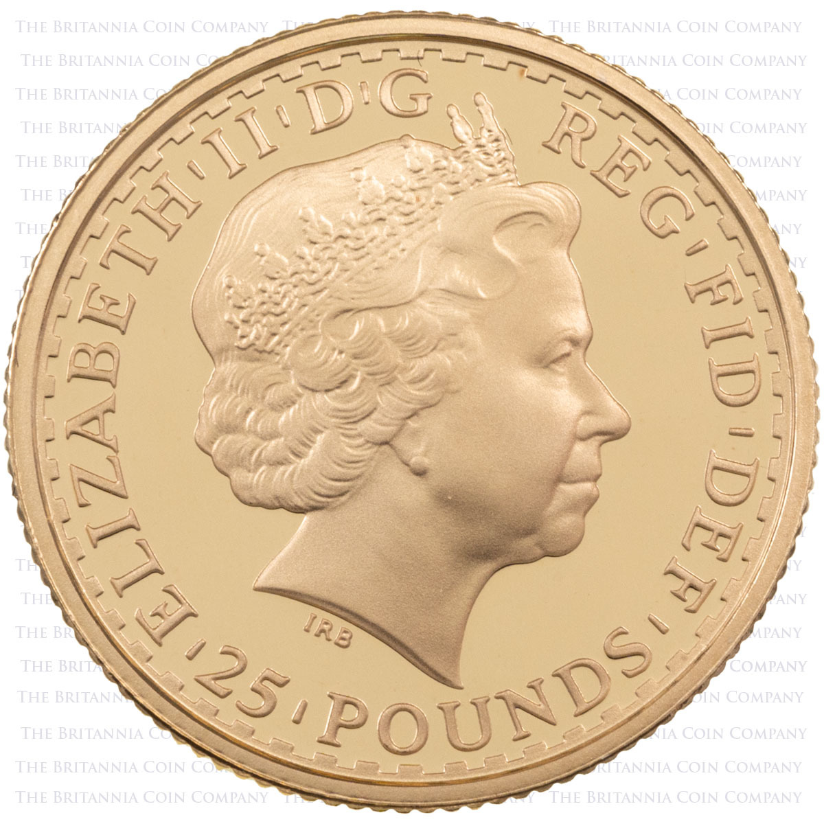 BR08QG 2008 Britannia Quarter Ounce Gold Proof Coin Obverse