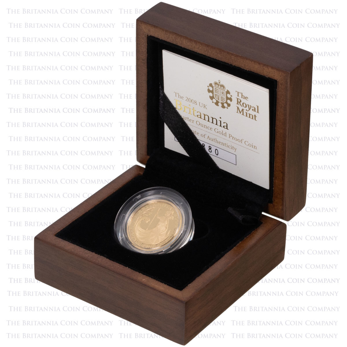 BR08QG 2008 Britannia Quarter Ounce Gold Proof Coin Boxed