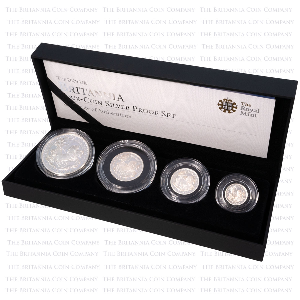 2009 Britannia Four Coin Silver Proof Set Boxed