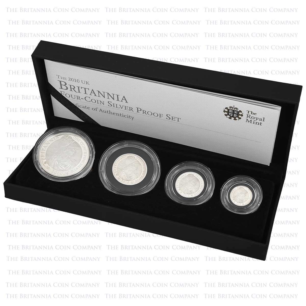 2010 Britannia Four Coin Silver Proof Set Boxed