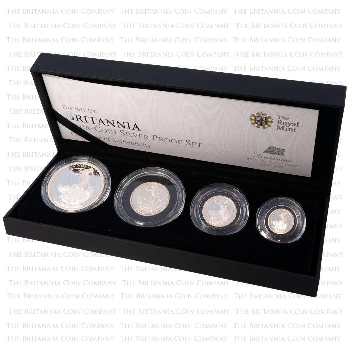 2012 Britannia Four Coin Silver Proof Set Boxed