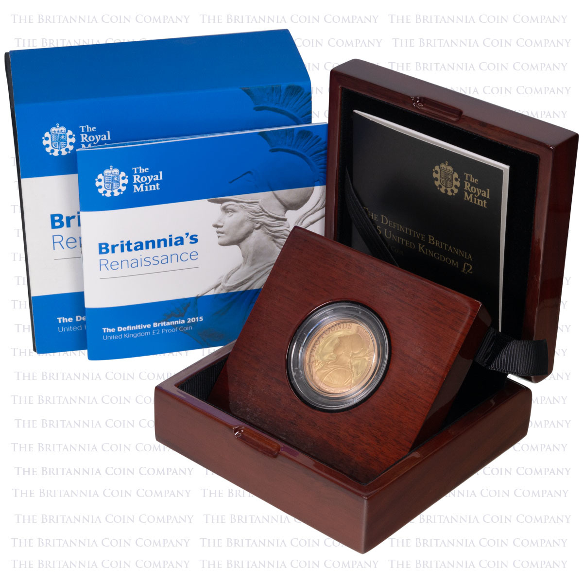 BR15D2GP 2015 Definitive Britannia Two Pound Gold Proof Coin Boxed