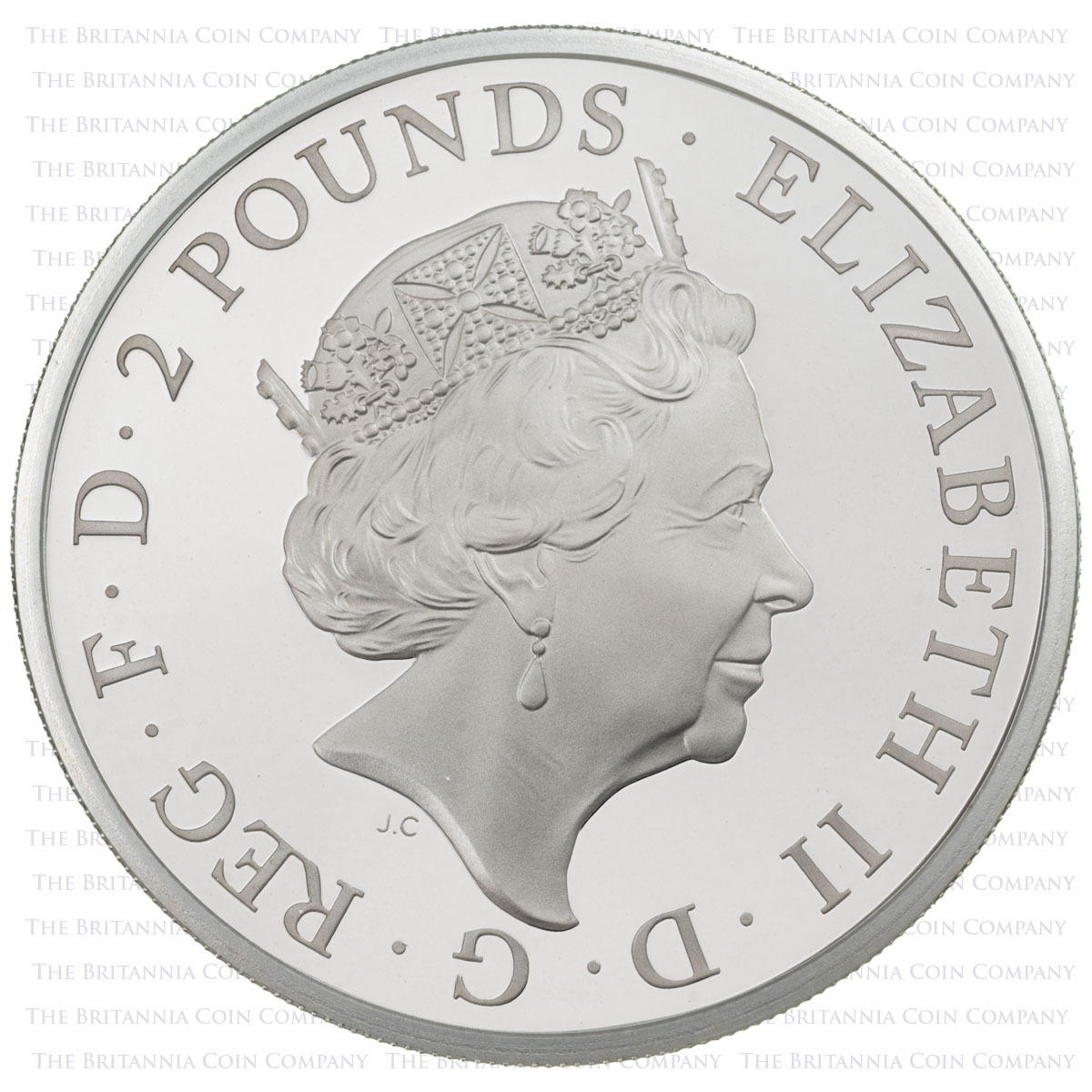 BR15SO 2015 Britannia One Ounce Silver Proof Coin Obverse