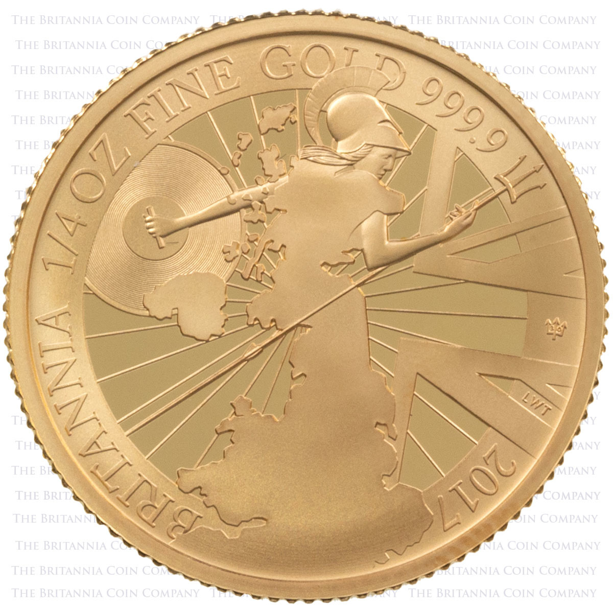 BR17GSET 2017 Gold Proof Six Coin Britannia Set 1/4oz Reverse