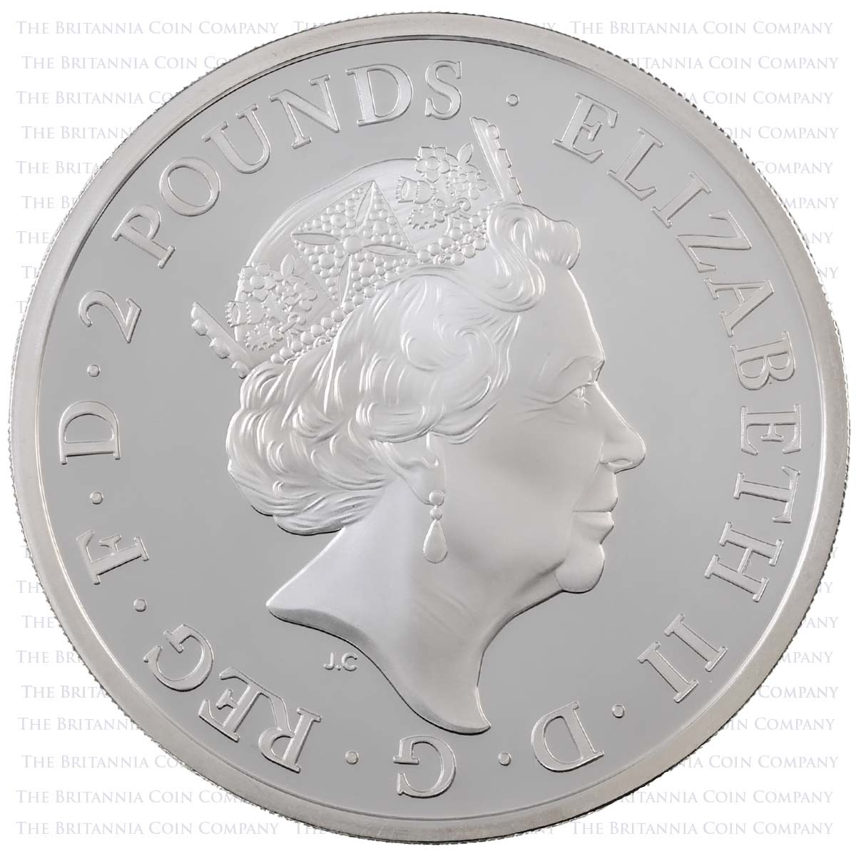 BR17SO 2017 Britannia 20th Anniversary One Ounce Silver Proof Coin Obverse