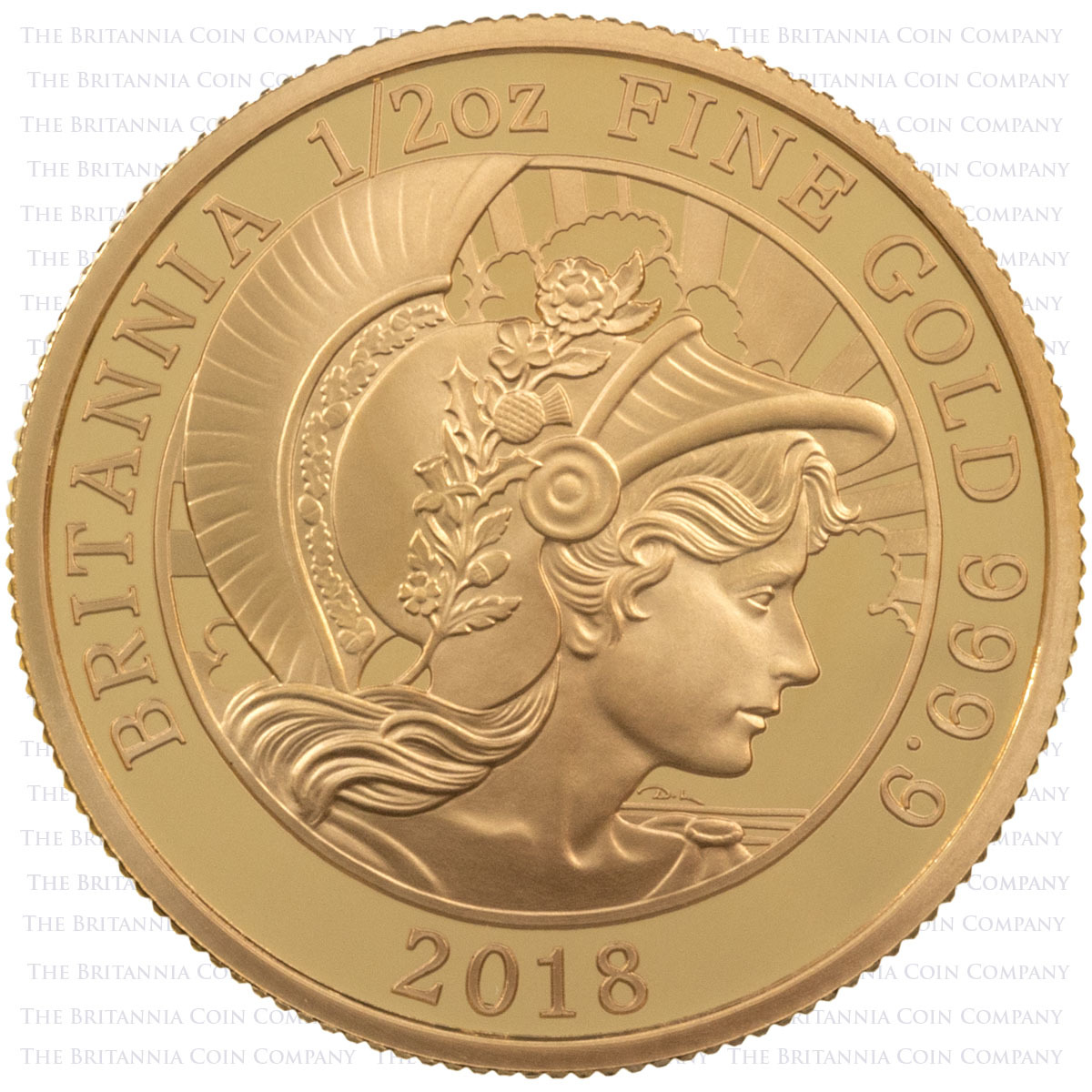 BR18GSET 2018 Gold Proof Six Coin Britannia Set 1/2oz Reverse