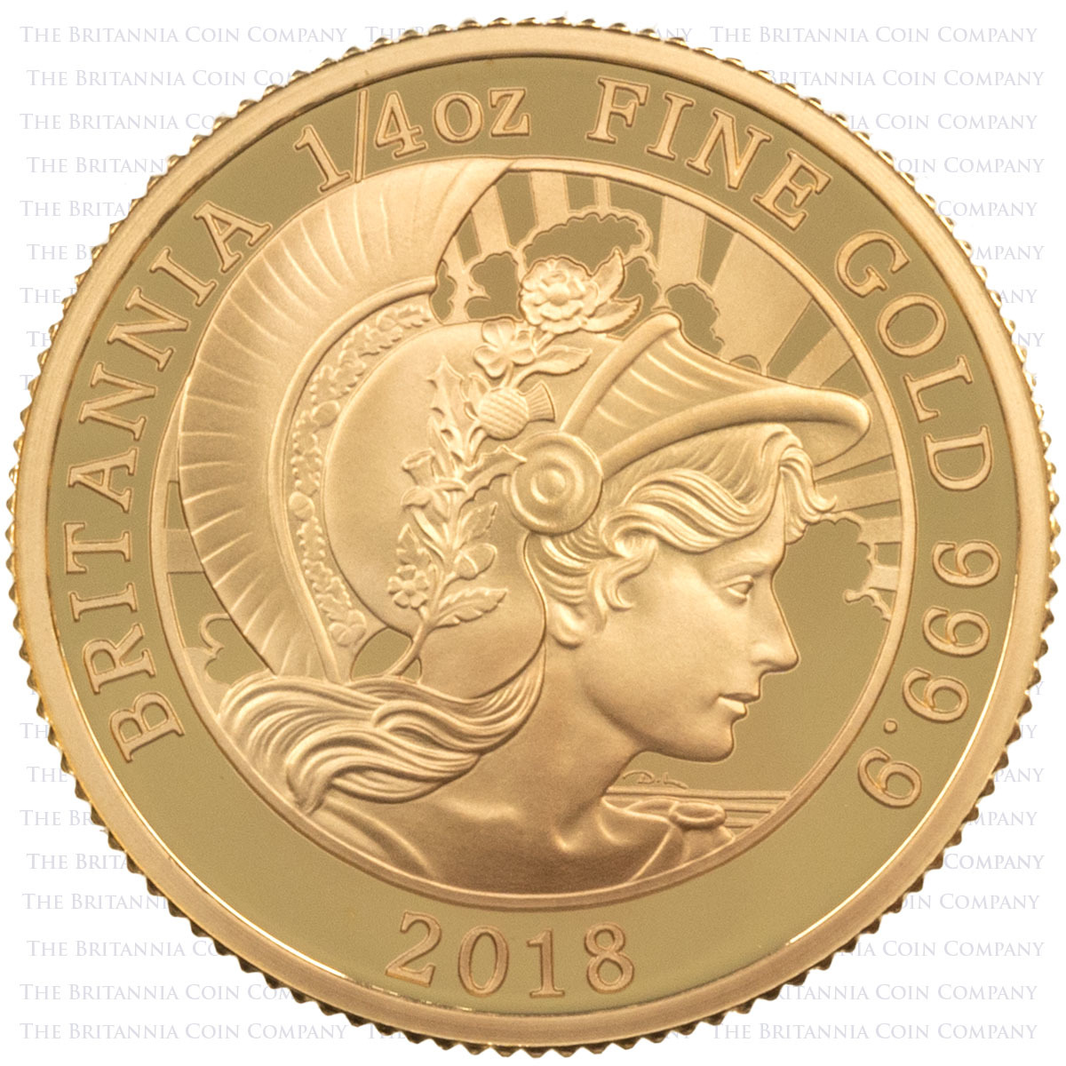 BR18GSET 2018 Gold Proof Six Coin Britannia Set 1/4oz Reverse