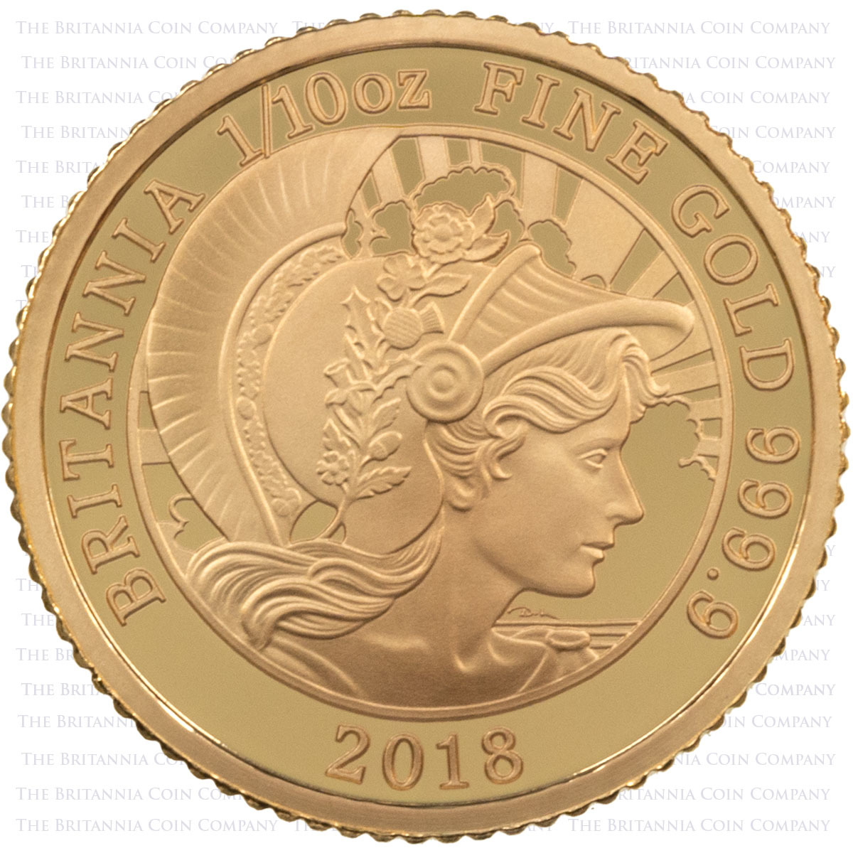 BR18GSET 2018 Gold Proof Six Coin Britannia Set 1/10oz Reverse