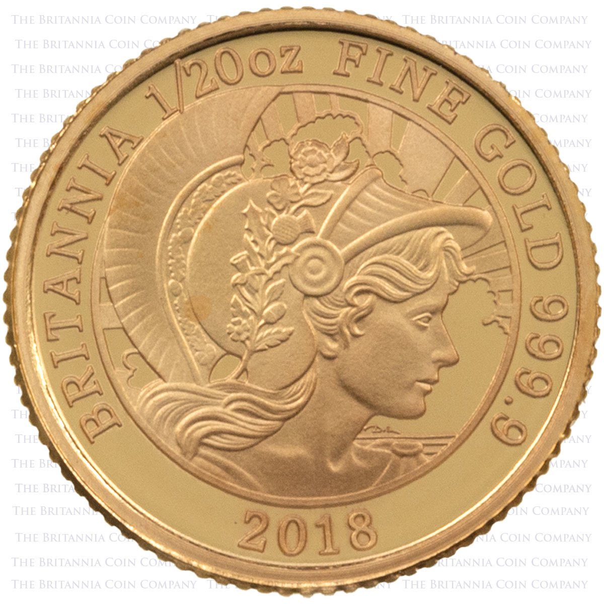 BR18GSET 2018 Gold Proof Six Coin Britannia Set 1/20oz Reverse