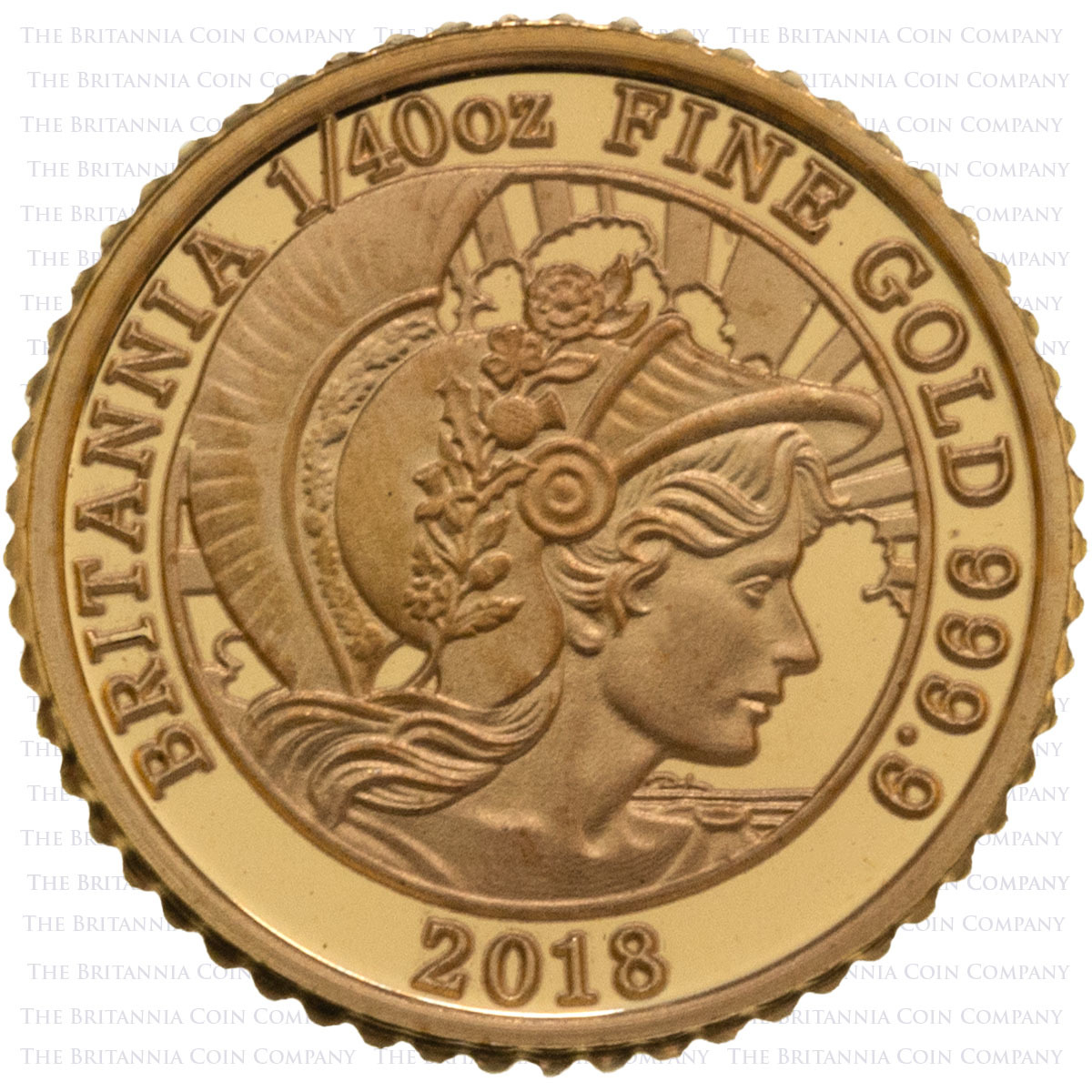 BR18GSET 2018 Gold Proof Six Coin Britannia Set 1/40oz Reverse