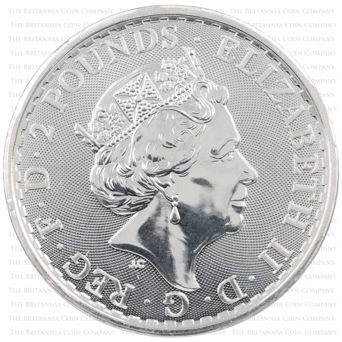 2018 Britannia One Ounce Dog Privy Mark Silver Bullion Coin Obverse