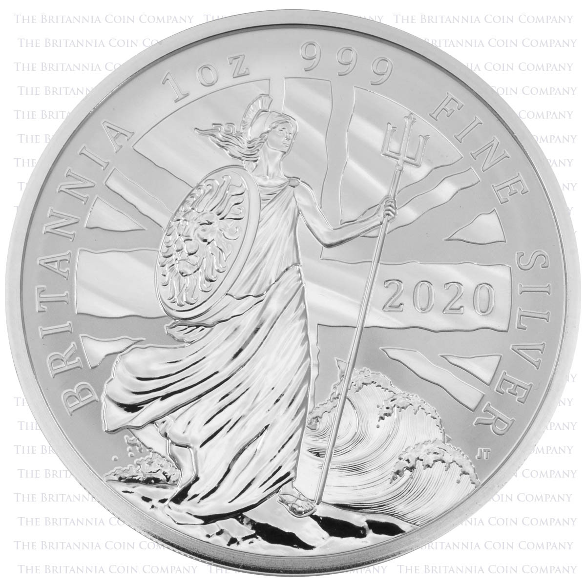 BR20S2O 2020 Britannia Reverse Frosted Silver Proof Two Coin Set Reverse