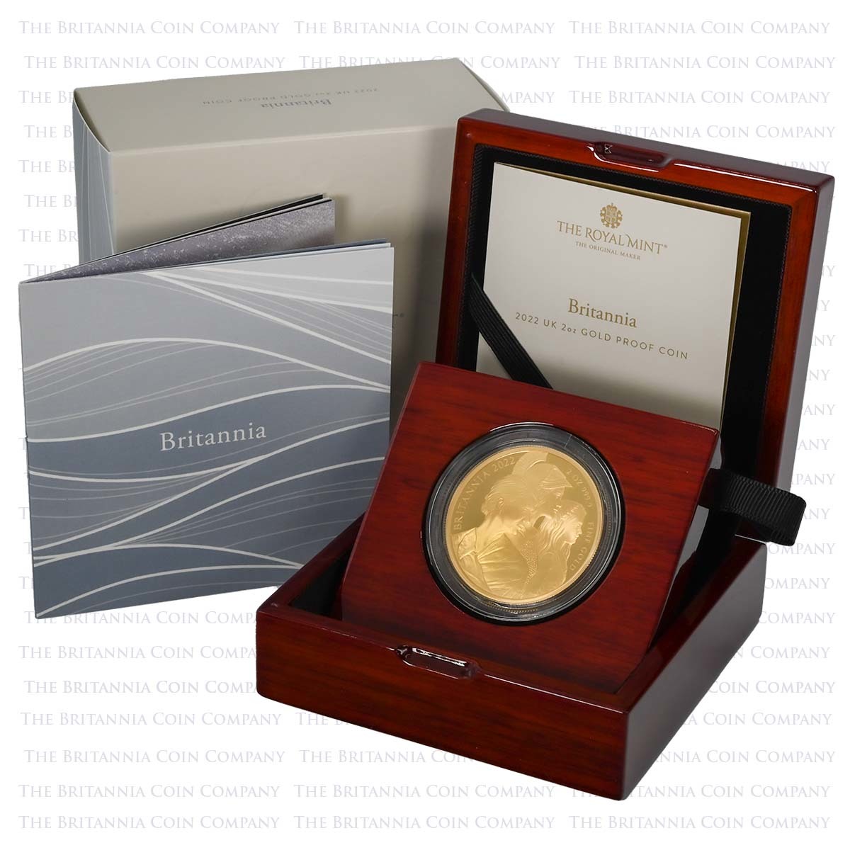 BR222OG 2022 Premium Exclusive Britannia Two Ounce Gold Proof Coin Boxed