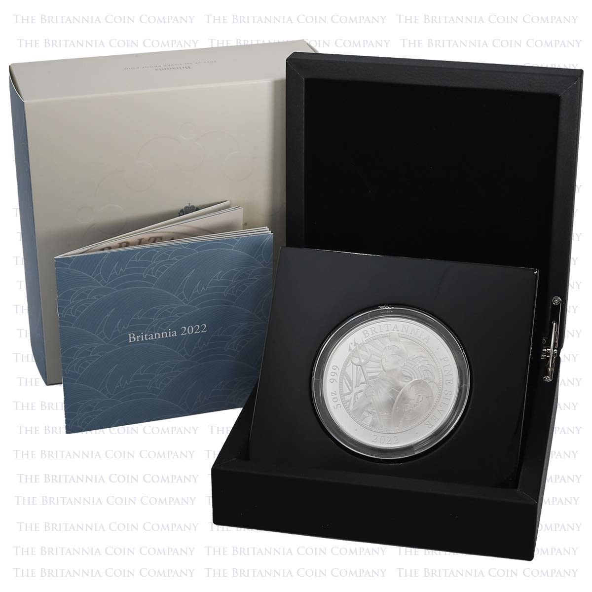 BR225OZS 2022 Britannia Five Ounce Silver Proof Coin Boxed