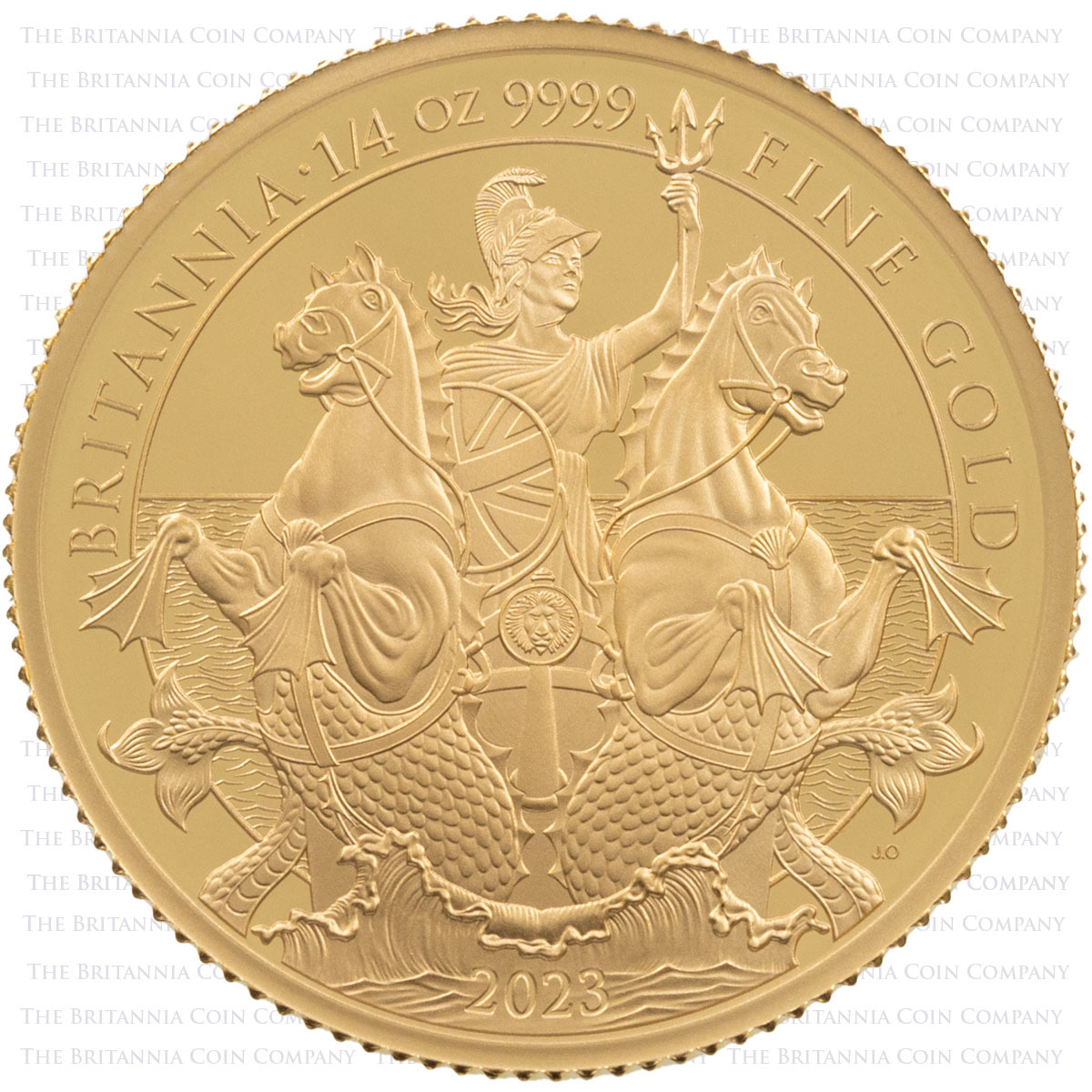 BR23GQ 2023 Britannia Quarter Ounce Gold Proof Coin Reverse