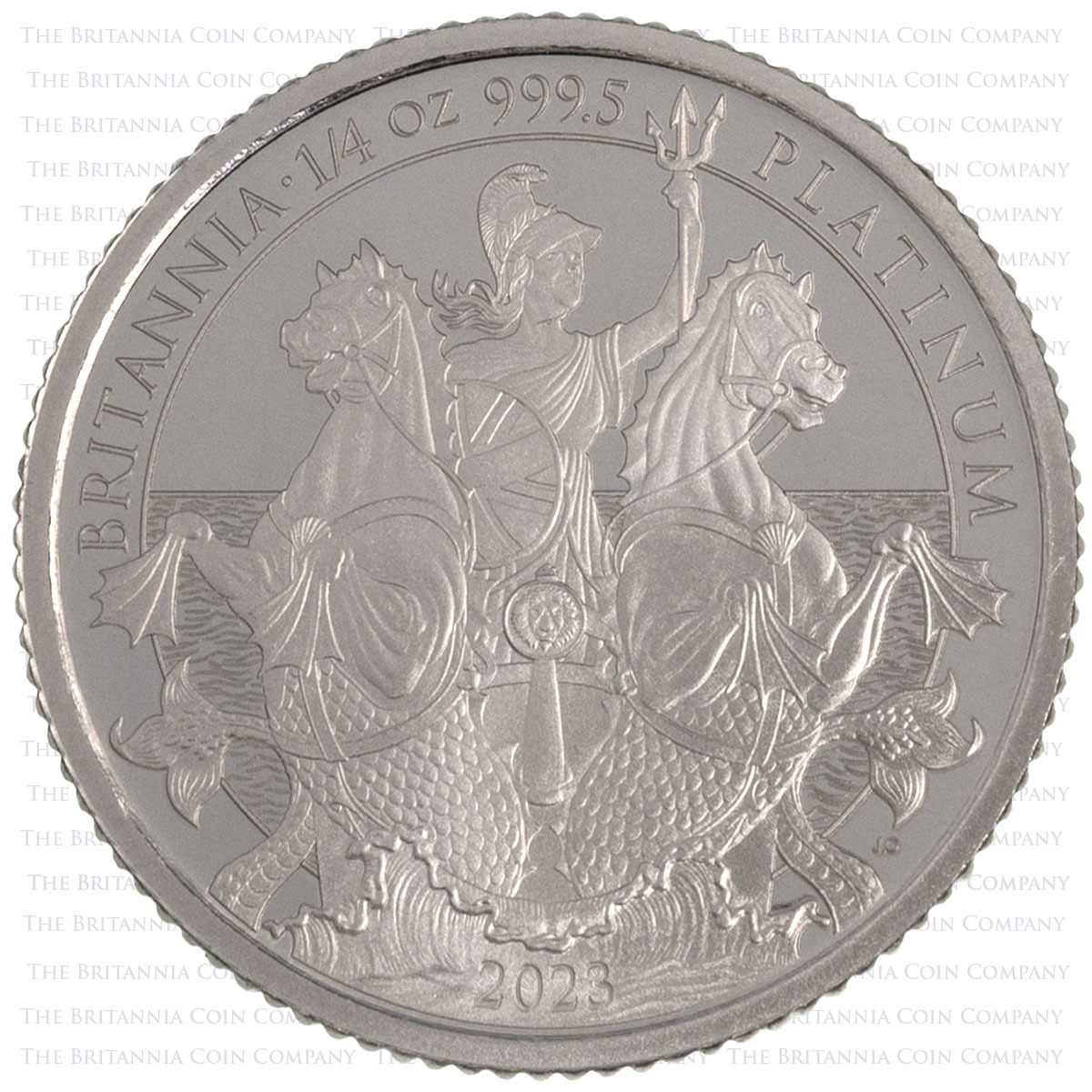 BR23PQ 2023 Britannia Quarter Ounce Platinum Proof Coin Reverse