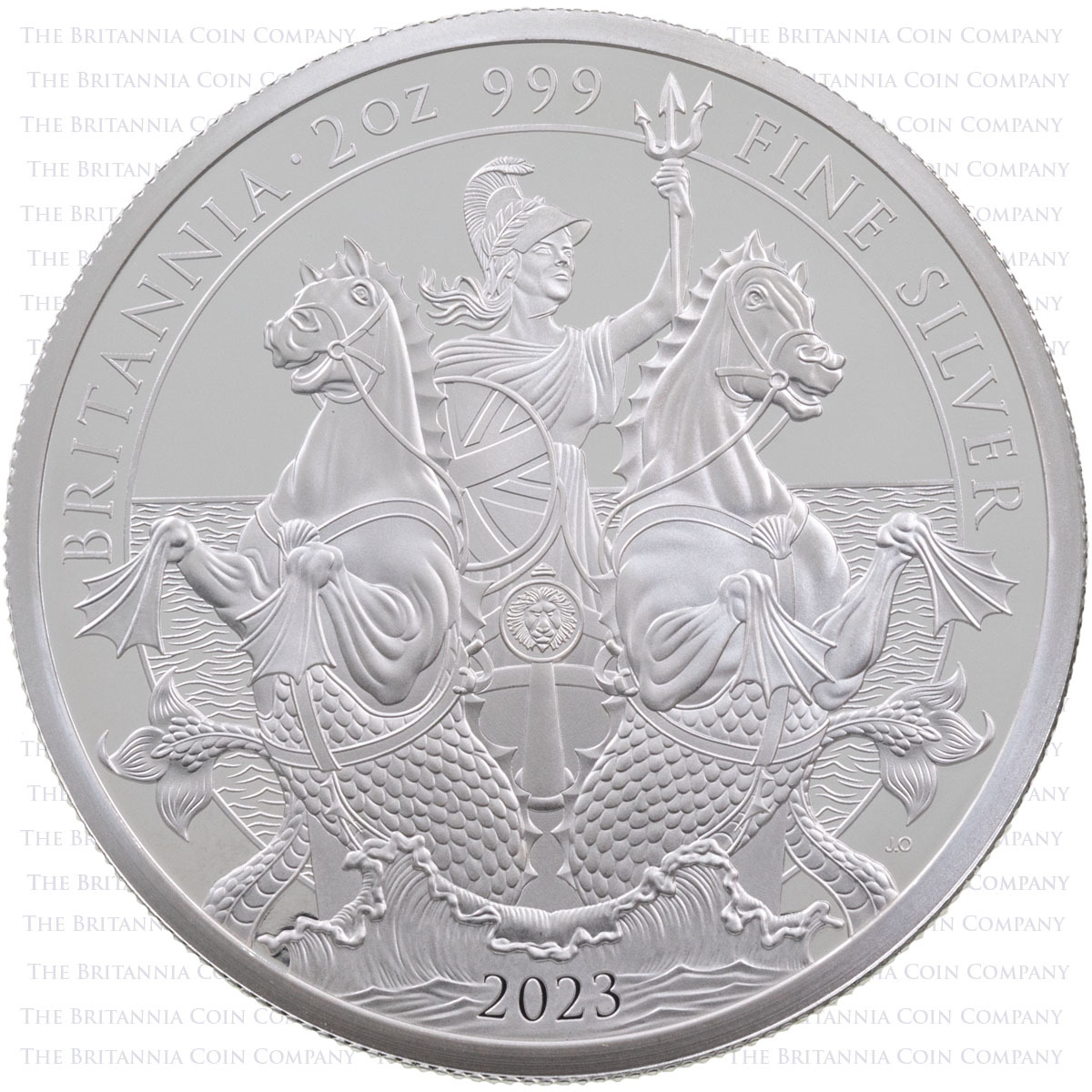 BR23S2 2023 Britannia Two Ounce Silver Proof Coin Reverse
