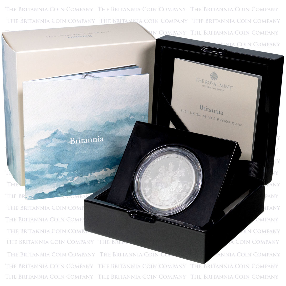 BR23S2 2023 Britannia Two Ounce Silver Proof Coin Boxed