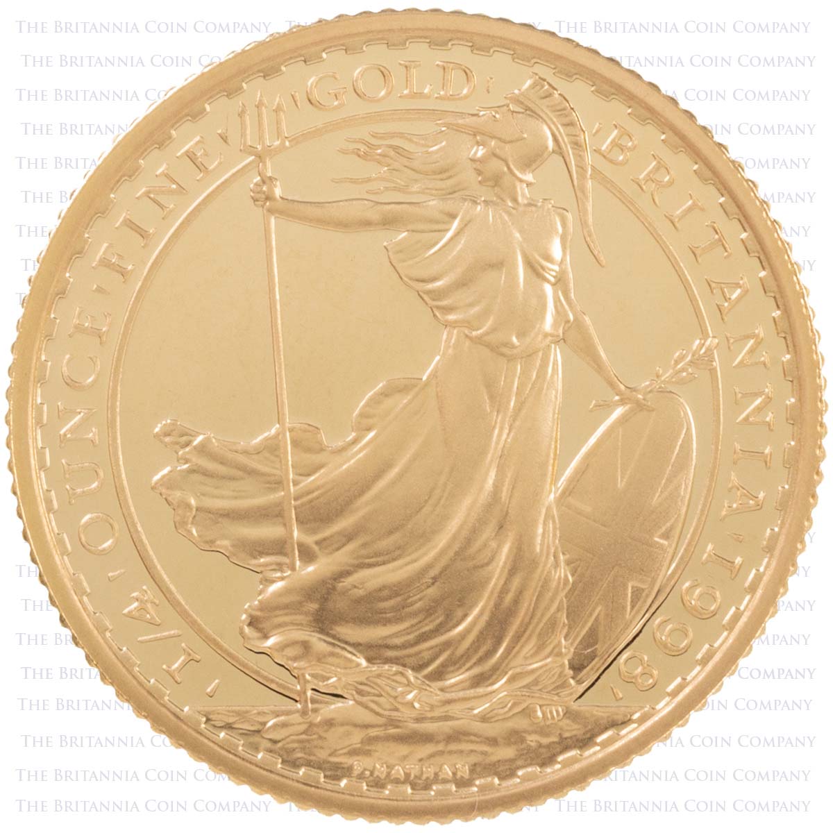 1998 Gold Proof Four Coin Britannia Set 1/4oz Reverse