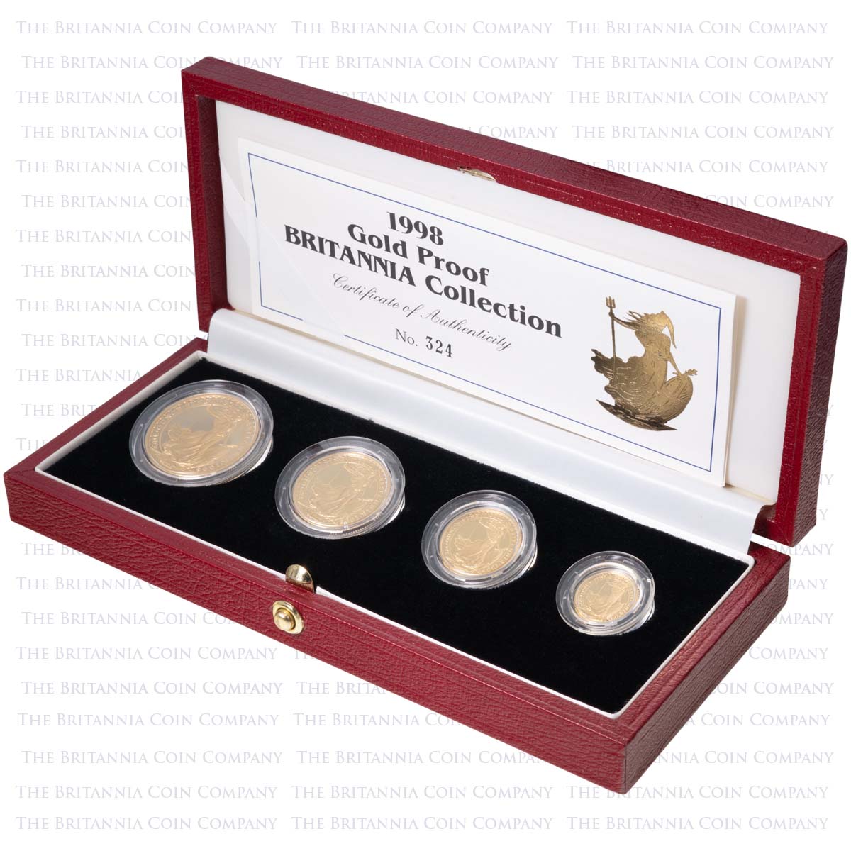1998 Gold Proof Four Coin Britannia Set Boxed